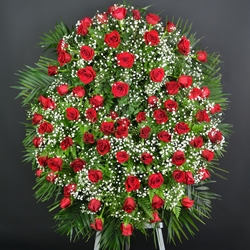 Corona aro de rosas y cabezal de rosas. Ref. 24 - Imagen 1