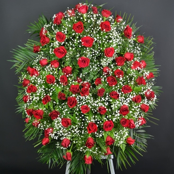 Corona aro de rosas y cabezal de rosas. Ref. 24 - Imagen 1