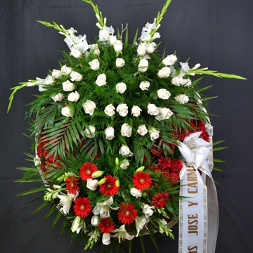 Corona roja con dos cabezales y orla. Ref. 23 - Imagen 1